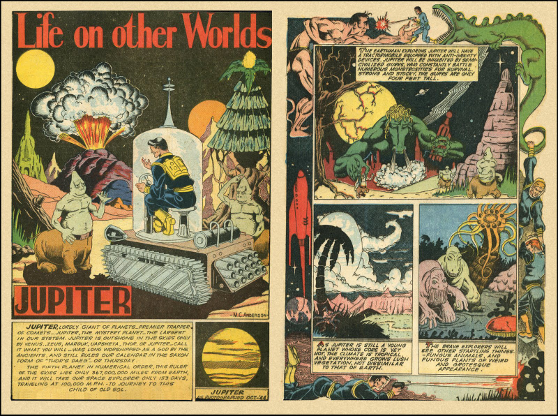 Illustration for article titled The planets of the Solar System, according to crazed pulp comics of the 1940s